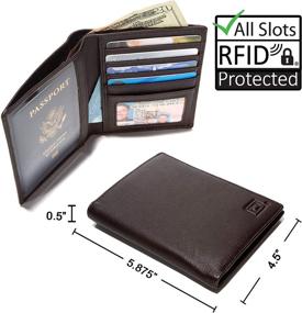img 1 attached to Enhanced Protection: RFID Leather Passport Wallet with Advanced Blocking Technology