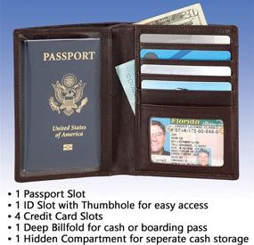 img 2 attached to Enhanced Protection: RFID Leather Passport Wallet with Advanced Blocking Technology