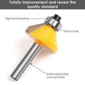 img 2 attached to 🔧 KOWOOD 40 Piece Router Bit Set, 1/4 Inch Shank, Professional Grade 40A Router Bit Kit