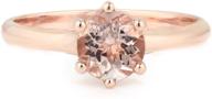 exquisite natural rose gold moragnite solitaire engagement ring | 10k gold | 6mm round gemstone logo