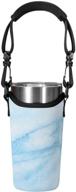 beautyflier neoprene tumbler carrier holder pouch - light blue, 20 oz stainless steel insulate tumblers, detachable handle логотип