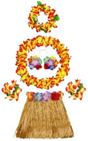 img 3 attached to Hawaiian Hula Grass Skirt Performance Costume