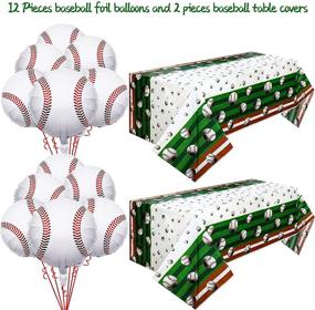 img 1 attached to Baseball Balloons Disposable Tablecloth Birthday