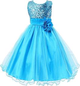 img 3 attached to 🌸 YMING Girls' Clothing Flower Sequin Party Dress