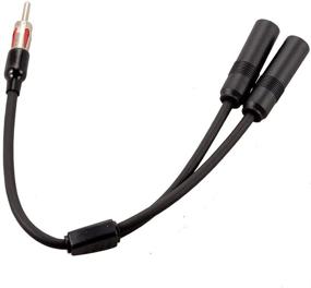 img 4 attached to 🔌 XCSOURCE SKAA-26 1M2F Auto Antenna Adaptor Cable Aerial Stereo Radio Splitter Y Shape MA598