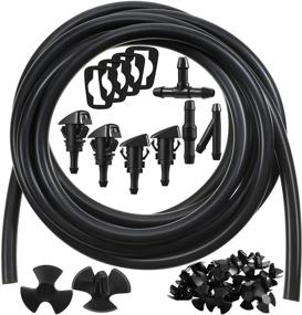 img 4 attached to Ultimate Windshield Washer Nozzle Kit: 2-meter Fluid Hose, Rubber Gasket with 30 Hood Insulation Retainers - Compatible with Chrysler Dodge Jeep Ram