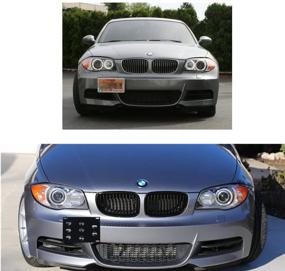 img 1 attached to 🚘 Dewhel Front Bumper Tow Hook License Plate Mount Bracket Holder Bolt On for BMW E82 E88 E90 E91 E92 E93 E70 E71 128i 135i 1M 325i 328i 330i 335i: A Secure and Stylish Solution
