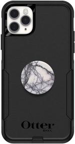 img 1 attached to Bundle: OtterBox Commuter Series Case For IPhone 11 Pro Max - (Black) PopSockets PopGrip - (White Marble)