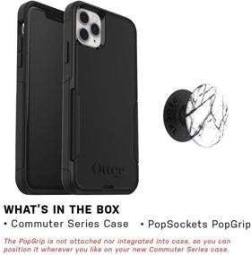 img 2 attached to Bundle: OtterBox Commuter Series Case For IPhone 11 Pro Max - (Black) PopSockets PopGrip - (White Marble)