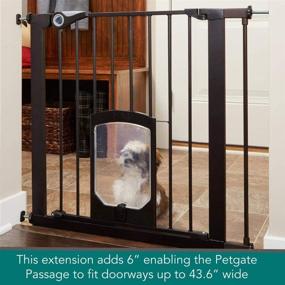 img 2 attached to 🐾 MYPET North States Extensions for Petgate Passage: Expandable Gate for Openings up to 49.1" Wide - 6" or 12" Extensions, Matte Bronze Finish