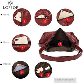 img 1 attached to 👜 LL LOPPOP Большие винные сумки Хобо из мягкой кожи для женщин - Стильные женские сумочки 202107