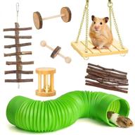 🐹 dasior 16pcs hamster chew toys: natural teeth care molar set for guinea pig, rat & small animals logo
