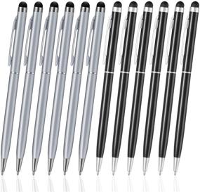 img 4 attached to 🖊️ ORIbox Stylus Pen P3PEN - 12pcs 2-in-1 Capacitive Stylus Ballpoint Pen for iPad, iPhone, Samsung, HTC, Kindle, Tablet - Compatible with All Capacitive Touch Screen Devices (6 Black, 6 Silver)