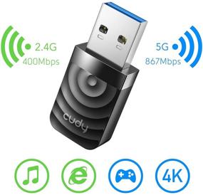 img 3 attached to 📶 Cudy WU1300S AC 1300Mbps WiFi USB 3.0 Adapter for PC, USB WiFi Dongle, 5GHz/2.4GHz Dual Band, WiFi USB 3.0, Wireless Adapter for Desktop/Laptop, Windows 7/8/8.1/10, MacOS, Linux