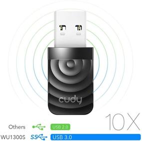 img 2 attached to 📶 Cudy WU1300S AC 1300Mbps WiFi USB 3.0 Adapter for PC, USB WiFi Dongle, 5GHz/2.4GHz Dual Band, WiFi USB 3.0, Wireless Adapter for Desktop/Laptop, Windows 7/8/8.1/10, MacOS, Linux