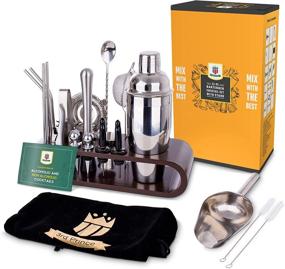img 4 attached to Cocktail Bartender Kit Set Silver