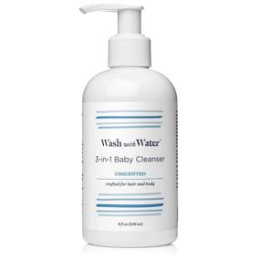 img 4 attached to 🧴 Unscented 3-in-1 Baby Cleanser, Shampoo, and Bubble Bath - Daily Hydrating Body & Hair Wash for Baby, Mom & Family - Vegan, Cruelty-Free & Fragrance-Free - 8 oz Pump Bottle (Pack of 1) by Wash With Water