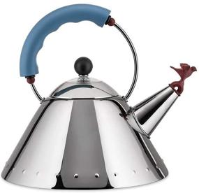 img 4 attached to 🔵 Alessi Kettle, 9-inch Height x 8.5-inch Width x 8.5-inch Depth, Blue Color, Model 9093