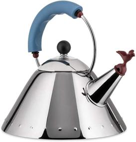img 3 attached to 🔵 Alessi Kettle, 9-inch Height x 8.5-inch Width x 8.5-inch Depth, Blue Color, Model 9093