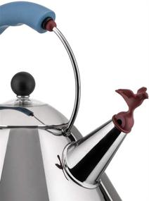 img 2 attached to 🔵 Alessi Kettle, 9-inch Height x 8.5-inch Width x 8.5-inch Depth, Blue Color, Model 9093