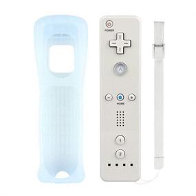 img 4 attached to 🎮 Wii Remote Controller for Nintendo Wii and Wii U - Replacement Game Controller with Silicone Case and Wrist Strap (White)