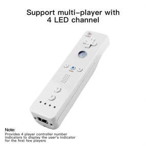img 2 attached to 🎮 Wii Remote Controller for Nintendo Wii and Wii U - Replacement Game Controller with Silicone Case and Wrist Strap (White)