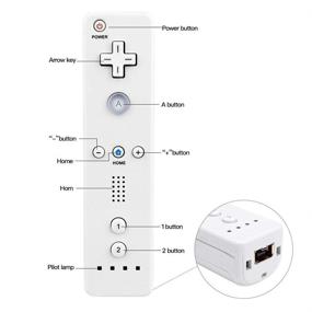 img 3 attached to 🎮 Wii Remote Controller for Nintendo Wii and Wii U - Replacement Game Controller with Silicone Case and Wrist Strap (White)