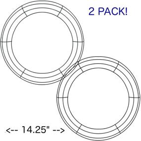 img 3 attached to Двухпак каркасов крупных венков из зеленой проволоки длиной 14,25 дюйма для новогодних, дней святого Валентина и рождественских украшений - улучшите SEO