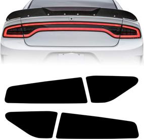 img 4 attached to 🚗 Enhance Your Dodge Charger's Style with NDRUSH Blackout Taillight Vinyl Tint Film - Precut Overlays for a Sleek Tail Light Wrap Cover (2015-2021 Compatible)!
