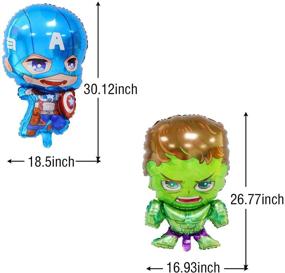 img 1 attached to 🎈 Marvelous 8PCS Avengers Superhero Balloons: Perfect for Kids Birthday, Baby Shower & Super Hero Theme Party Decorations!