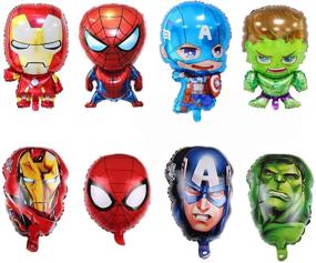 img 4 attached to 🎈 Marvelous 8PCS Avengers Superhero Balloons: Perfect for Kids Birthday, Baby Shower & Super Hero Theme Party Decorations!