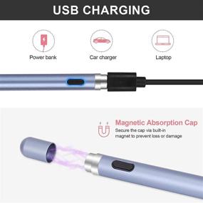 img 2 attached to 🖊️ maylofi Active Stylus Pens for Touch Screens: Rechargeable Digital Stylish Pen Pencil for iPhone/iPad Pro/Mini/Air/Android and More (Blue) - Enhance Your Touch Experience!