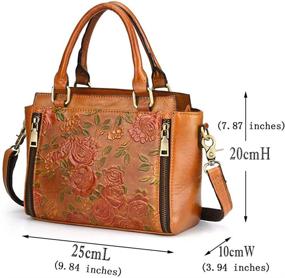 img 2 attached to Stylish Crossbody Genuine Leather Vintage Satchels: Women's Handbags & Wallets for Timeless Elegance