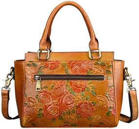 img 1 attached to Stylish Crossbody Genuine Leather Vintage Satchels: Women's Handbags & Wallets for Timeless Elegance
