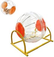 🐹 transparent hamster big run-about exercise ball with stand 5.9 inch - lightweight, breathable, escape-proof dog toy ball - ideal for small animals логотип