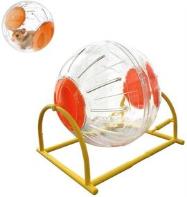 img 3 attached to 🐹 Transparent Hamster Big Run-About Exercise Ball with Stand 5.9 inch - Lightweight, Breathable, Escape-Proof Dog Toy Ball - Ideal for Small Animals