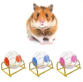 img 1 attached to 🐹 Transparent Hamster Big Run-About Exercise Ball with Stand 5.9 inch - Lightweight, Breathable, Escape-Proof Dog Toy Ball - Ideal for Small Animals