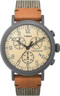 timex women's leather chronograph standard women's watch collection logo