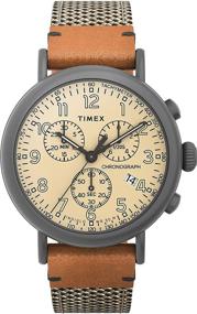 img 4 attached to Timex Women's Leather Chronograph Standard Women's Watch Collection