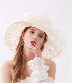 img 2 attached to ORIDOOR Fascinators Organza Feather Headwear Women's Accessories in Special Occasion Accessories