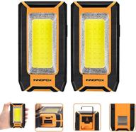 🔦 2pack led rechargeable magnetic work light 40w 1500lumens: ideal lighting solution for car repair, camping, hunting & emergencies logo