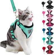 🐈 pupteck adjustable escape proof cat harness and leash set - ideal vest for kitten & small medium cats, retractable breathable soft mesh design for outdoor adventures with reflective strips logo