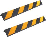 🚧 garage and warehouse rubber corner guards - 0.3" thickness (8mm), black & yellow - pack of 2 pcs, 31" x 4" x 4 logo