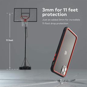 img 3 attached to RhinoShield CrashGuard NX Bumper Case for iPhone 11 Pro 🦏 Max - Slim Shock Absorbent Design, 3.5M / 11ft Drop Protection, Black/Red