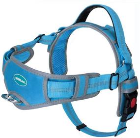 img 4 attached to ThinkPet No Pull Breathable Sport Harness - Escape Proof & Quick Fit Reflective Padded Dog Safety Vest with Handle Back & Front Clips, Easy for Walking