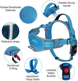 img 3 attached to ThinkPet No Pull Breathable Sport Harness - Escape Proof & Quick Fit Reflective Padded Dog Safety Vest with Handle Back & Front Clips, Easy for Walking