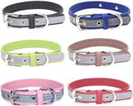 🐱 premium microfiber cat collar: reflective, adjustable, metal buckle d-ring kitten collar for stylish and safe pets logo