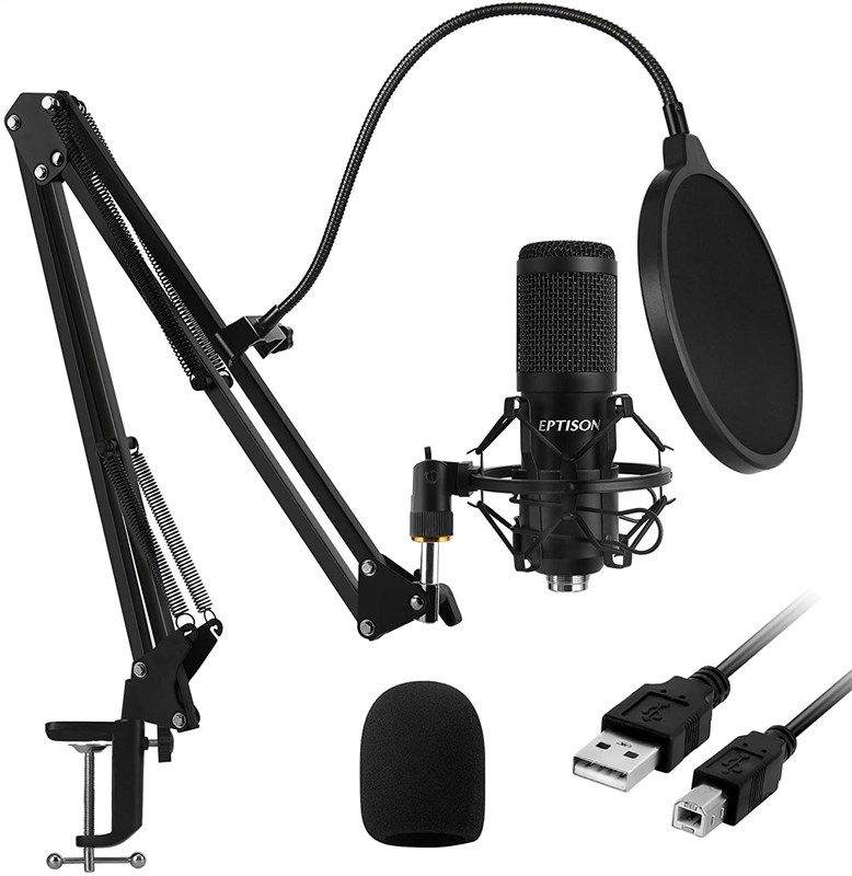 Neewer USB Microphone Kit 192KHZ/24BIT Plug&Play Computer Cardioid Mic  Podcast Condenser Microphone with Professional Sound Chipset for PC  Karaoke//Gaming Record, Arm Stand/Shock Mount (Blue) 