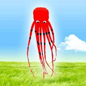 img 2 attached to 🐙 Red 7M Large Octopus Paul Parafoil Kite - Complete with Handle & String for Ultimate Aerial Experience