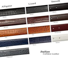 img 2 attached to 🐊 Premium Italian Leather Alligator Men's Belt Accessories by Joseph Nickel